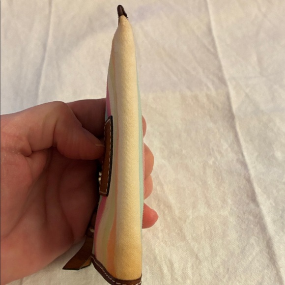 Coach Colorful Striped Keychain Wallet ID Card Holder Coin purse - Picture 7 of 12